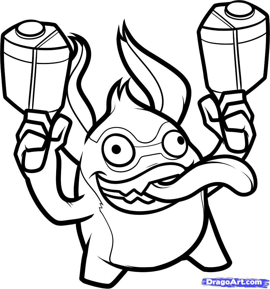 933x997 How To Draw Trigger Happy, Skylanders, Step