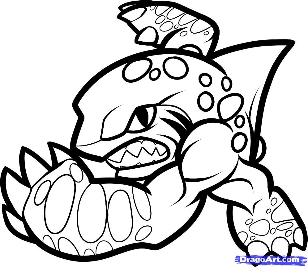 996x866 skylanders coloring pages how to draw terrafin, skylanders step