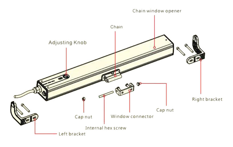 750x475 Electric Roof Motor For Skylight Window Opener For Home Appliance