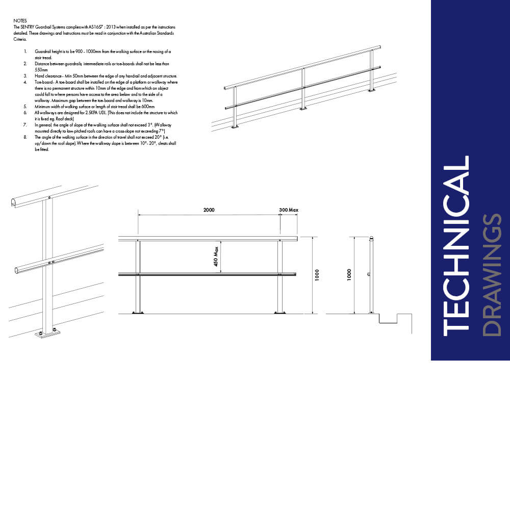 1000x1000 Guardrails Walkways Tech Drawings Sayfa