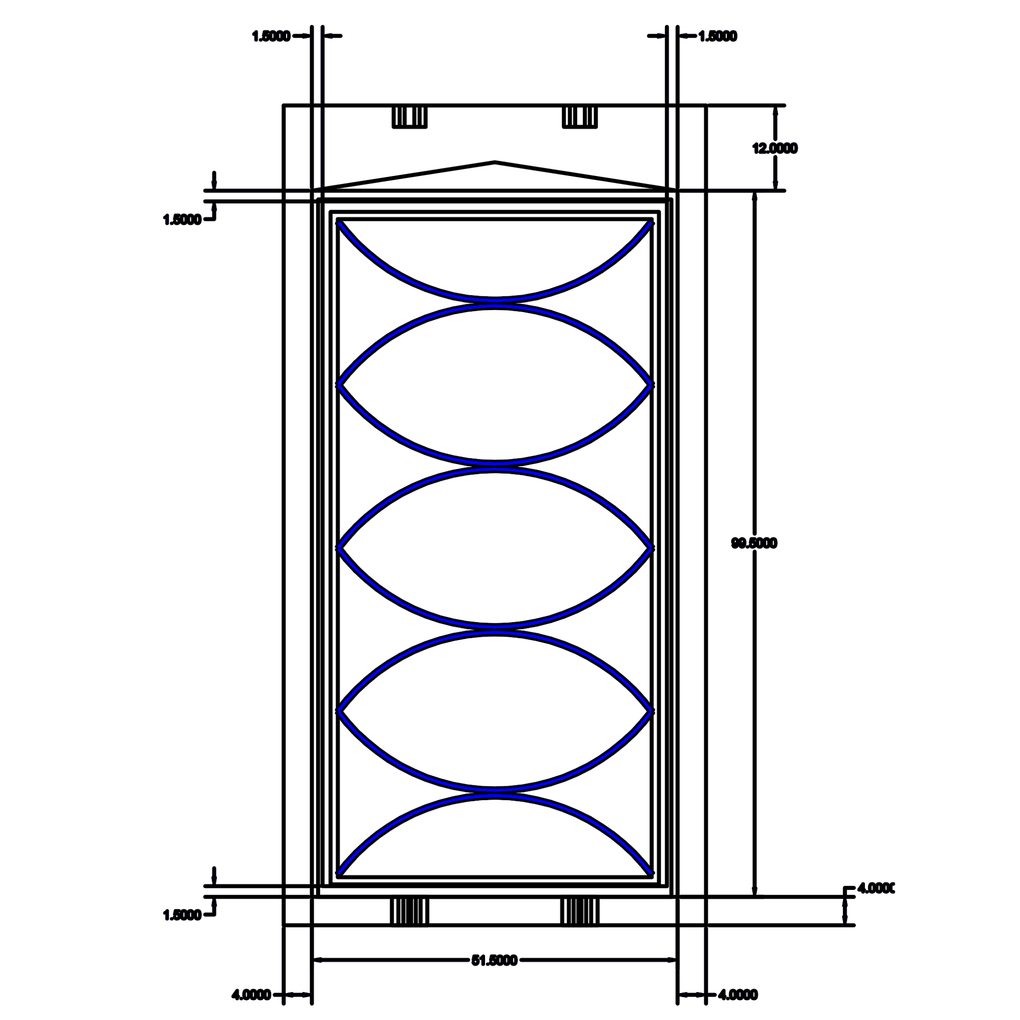 2000x2000 Metal Building Skylight Drawing