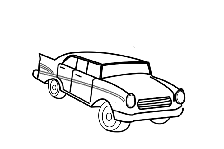 Skyline Car Drawing