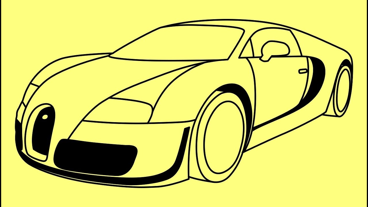 1280x720 How To Draw A Car Bugatti Veyron Fast And Furious Step