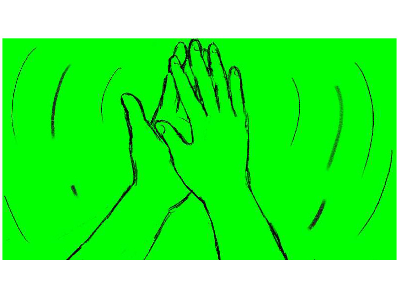 810x607 High Five Hand Gesture Drawing Animation