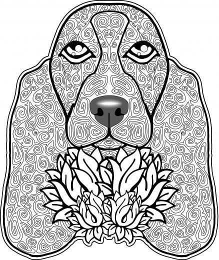 438x520 Dog Bone Coloring Pages Printable With Colouring For Adults Plus