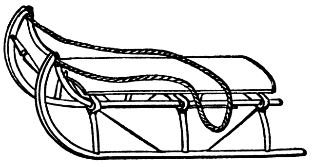 640x344 Hand Sled Or Sledge Clipart Etc