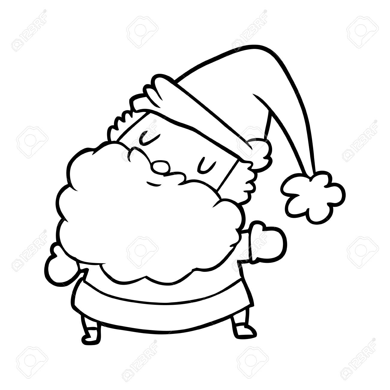 1300x1300 Huge Collection Of 'line Drawing Of Santa Claus' Download More