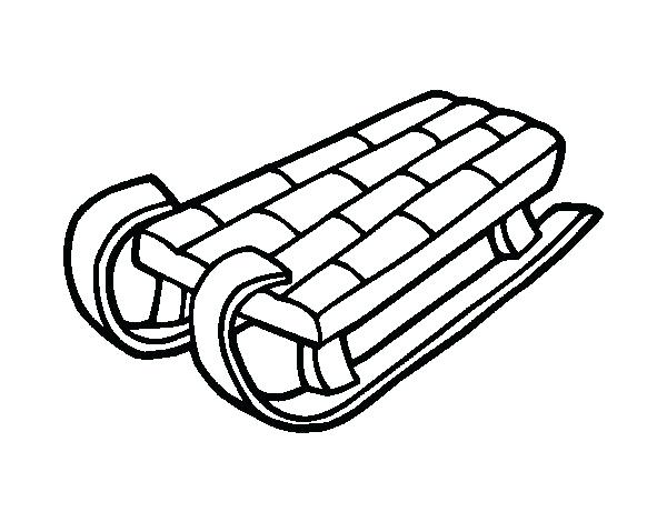 600x470 Sledding Coloring Pages Snow Sled Coloring