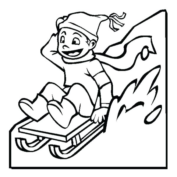 600x600 Sledding Coloring Pages To Print