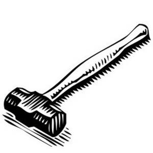 300x300 Free Tool Clipart Image Of A Sledge Hammer With A Short Handle