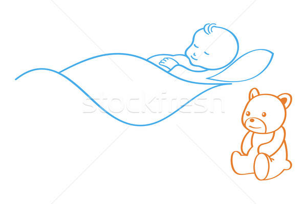 600x400 Sleeping Baby Vector Illustration Sahua