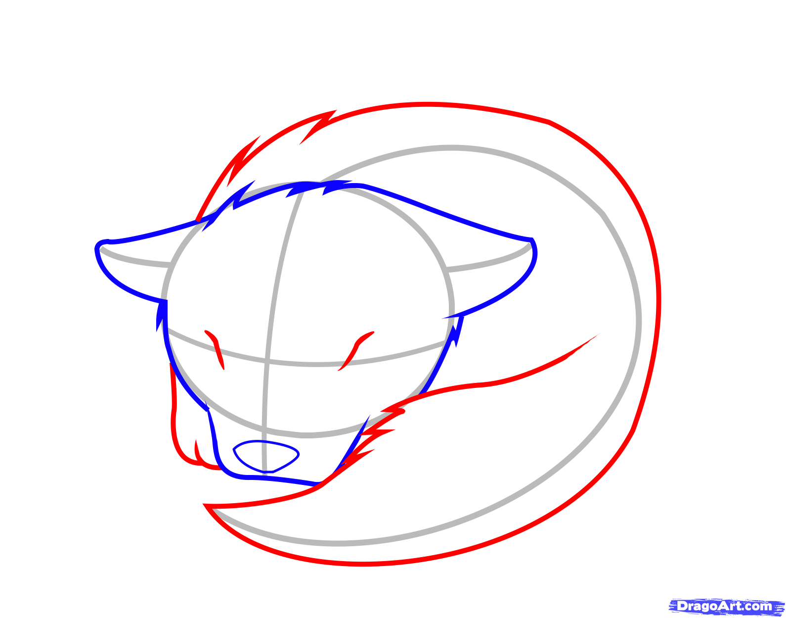 1590x1249 Draw A Sleeping Wolf Pup, Step