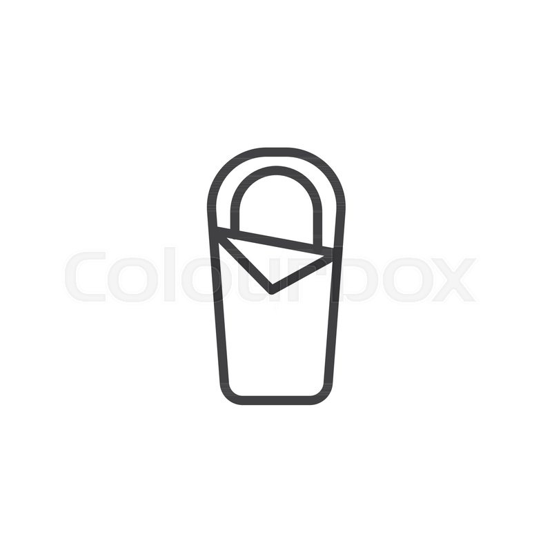 800x800 Sleeping Bag Line Icon, Outline Vector Stock Vector Colourbox