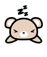 190x228 Cute Sleeping Bear Design Kawaii Style Drawing Kids' Premium T