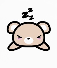 190x228 Cute Sleeping Bear Design Kawaii Style Drawing Iphone X Case