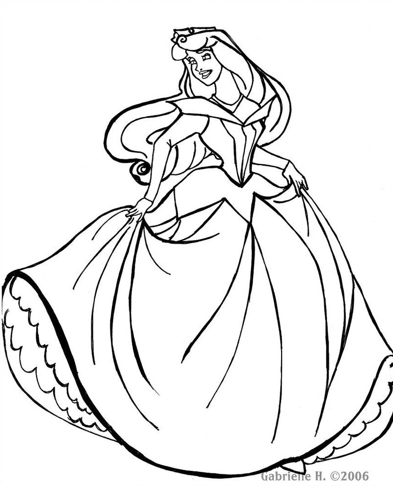 804x994 Sleeping Beauty Lineart