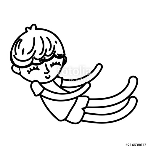 500x500 Line Cute Child Boy Sleeping With Pajamas Stock Image And Royalty