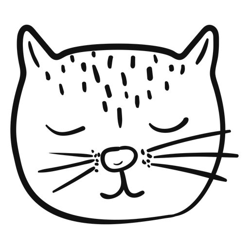 512x512 Sleeping Cat Hand Drawn Avatar