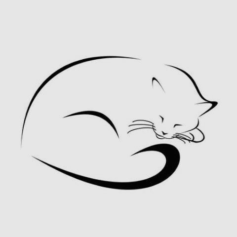 480x480 A Sleeping Cat's Silhouette Sprance Cat Silhouette Tattoos