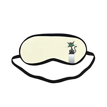 355x355 Custom Cat Drawing Tube Sleeping Eyes Maskseyeshade