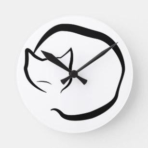 307x307 Cat Line Drawing Art Wall Zazzle Ca