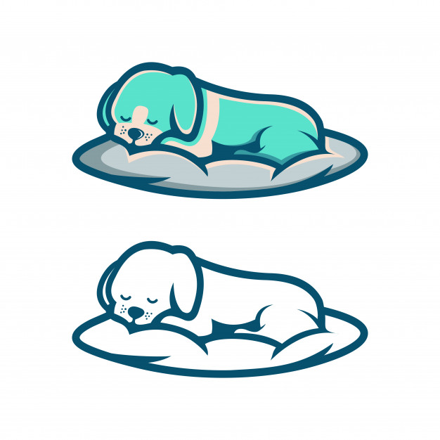 626x626 Sleeping Dog Logo Vector Premium Download