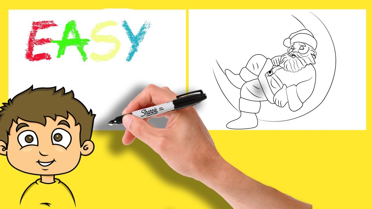 1280x720 How To Draw Sleeping Santa Claus Easy And Fast