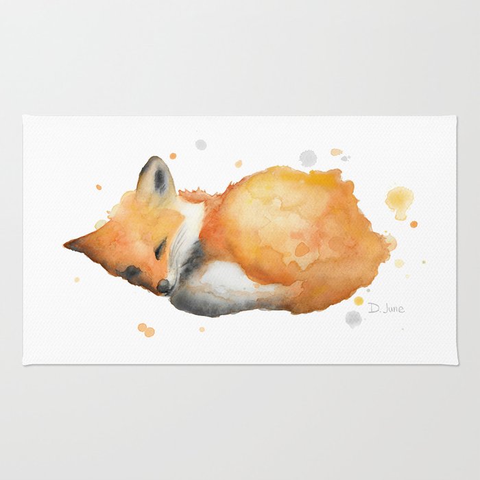 700x700 Sleeping Fox Rug