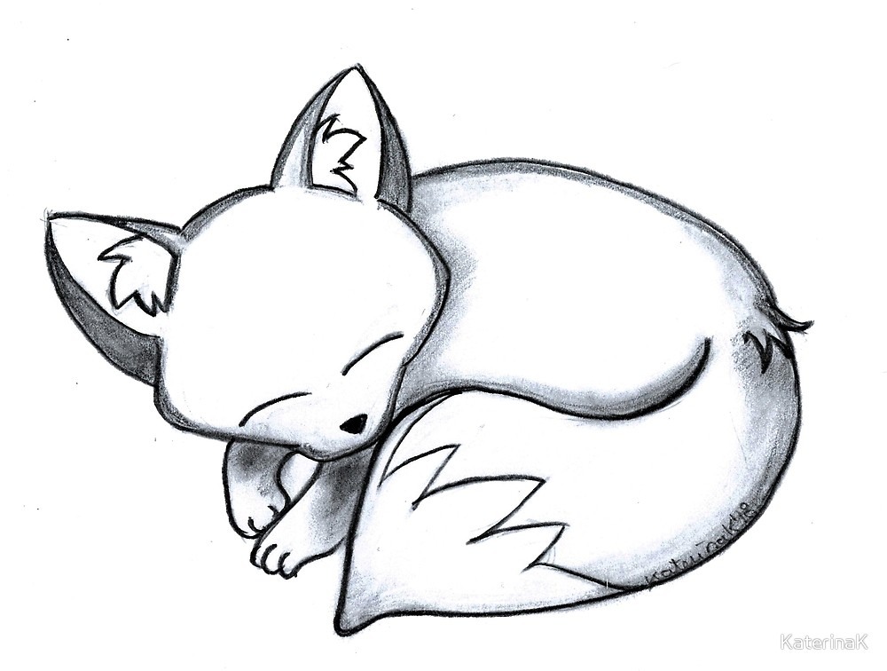 1000x756 Little Sleeping Fox