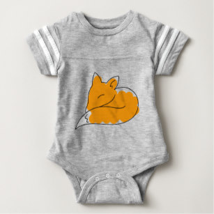 307x307 baby sleeping fox onesies bodysuits zazzle ca