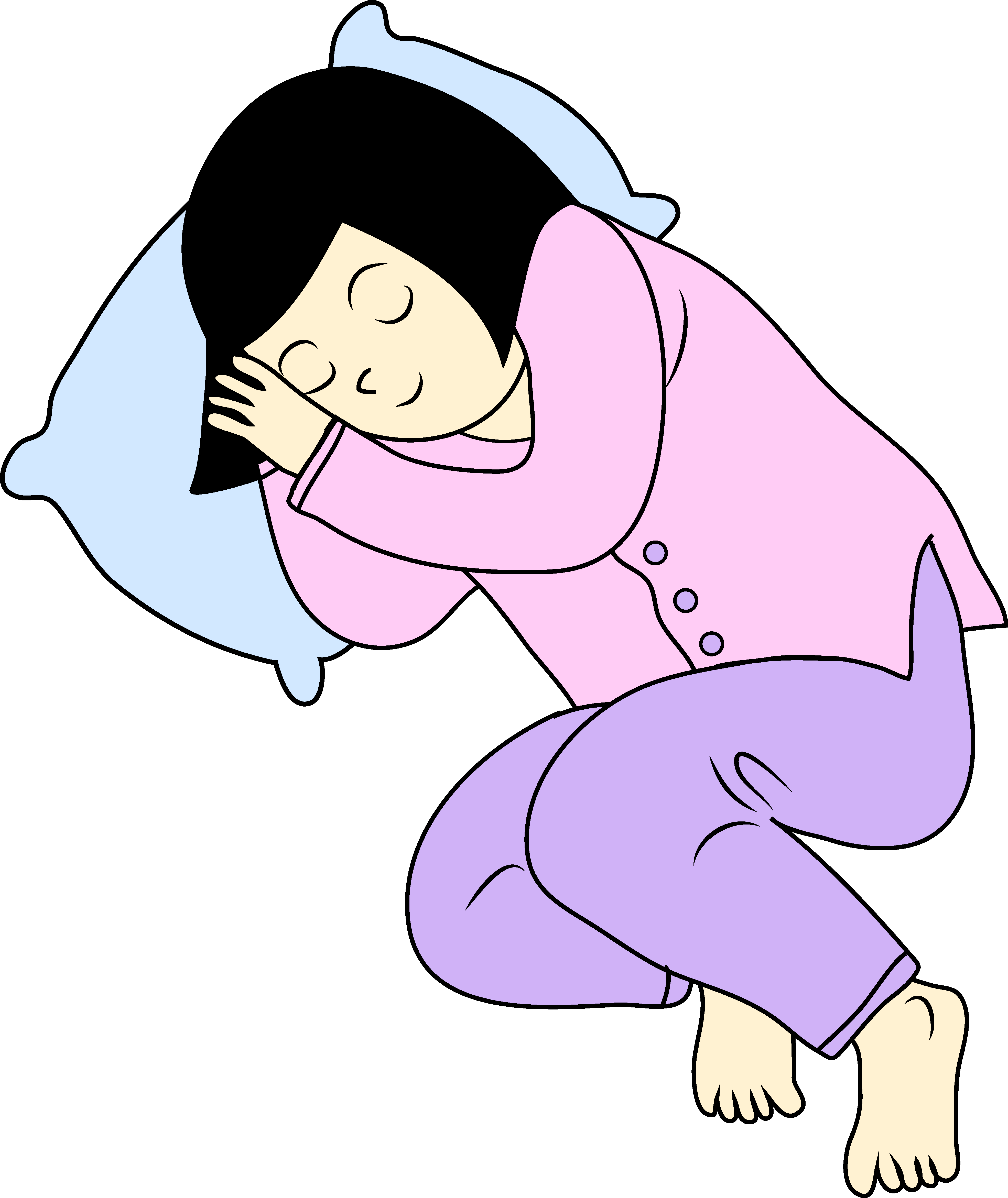 3939x4683 Girl Sleeping Clipart