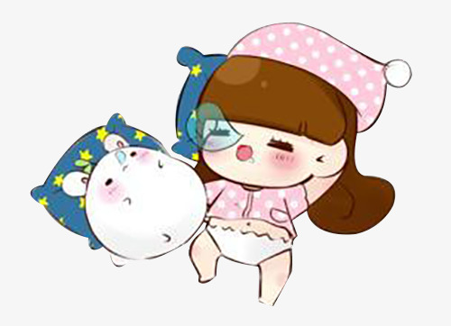 500x362 Cartoon Little Girl Sleep At Night, Cartoon, Sleeping People, Girl