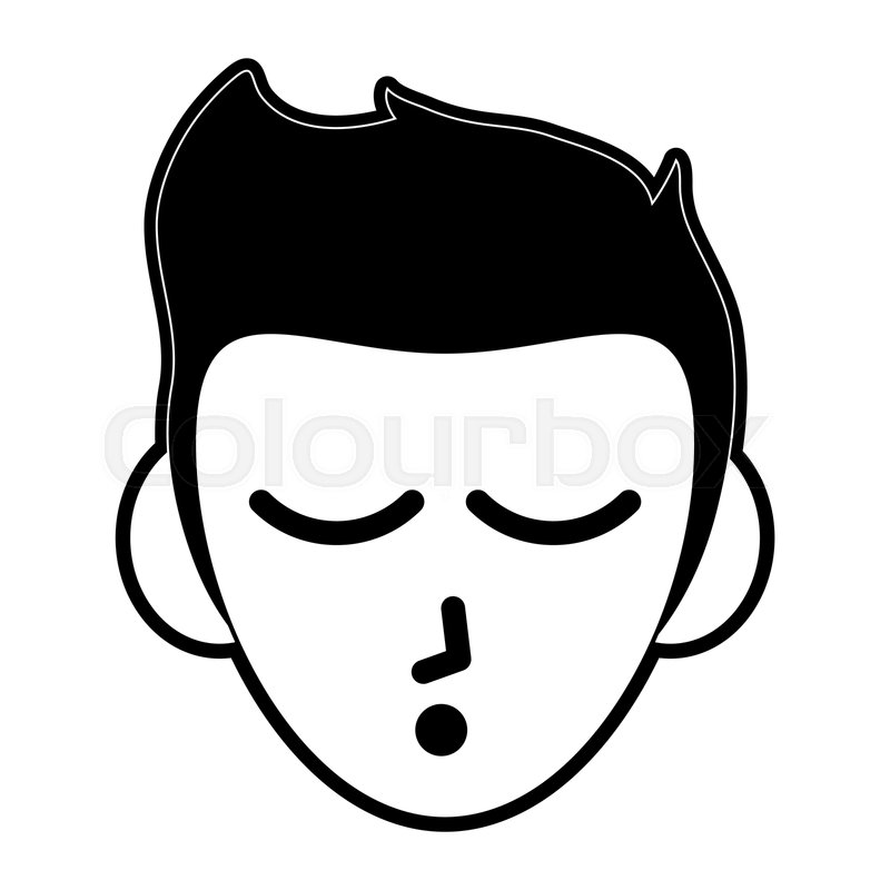800x800 Man Sleeping Face Sleep Related Icon Stock Vector Colourbox