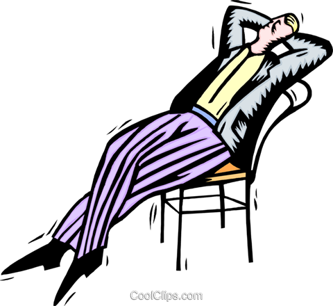 480x440 Man Sleeping On The Job Royalty Free Vector Clip Art Illustration
