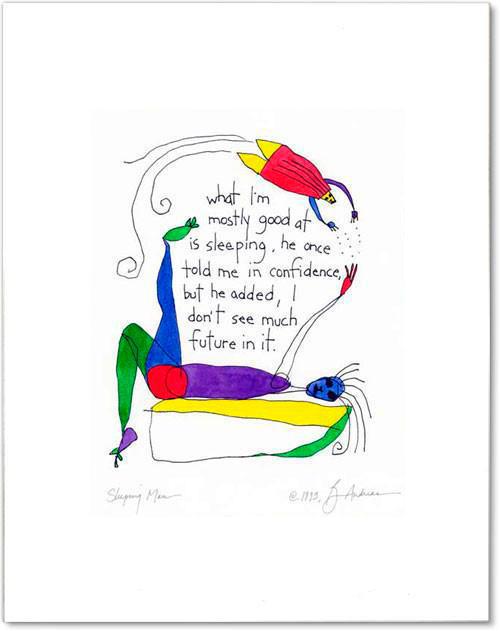 500x631 Sleeping Man Prints