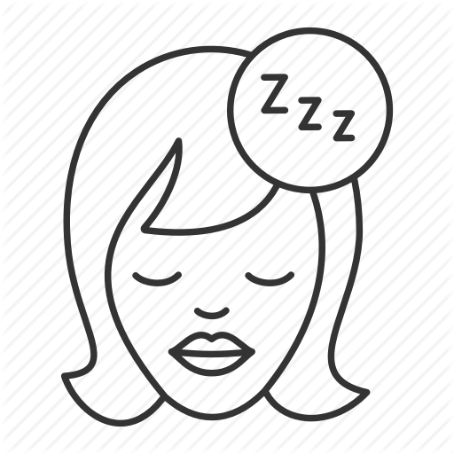 512x512 bedtime, nap, night, rest, sleep, woman, zzz icon