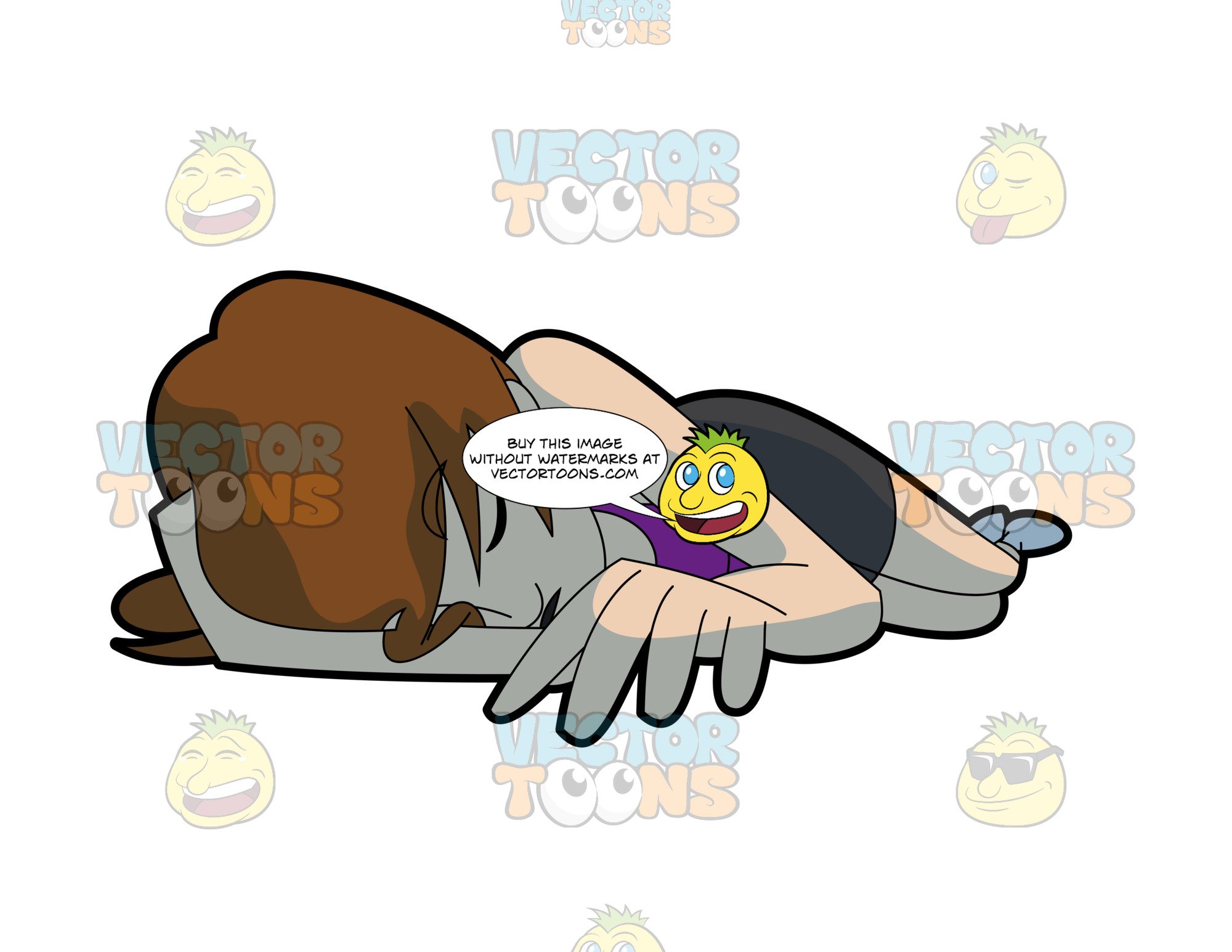 2000x1545 a woman falling asleep on the floor clipart cartoons