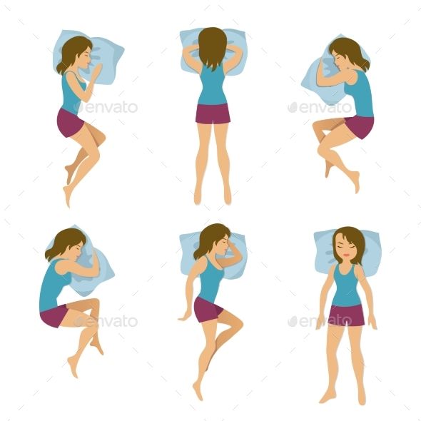 590x590 Women Sleeping Positions Vector Illustration Campaign Sleeping