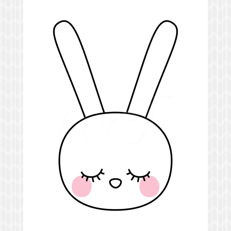794x794 Sleepy Eyes Bunny Diy Printable Digital Wall Art Prints Etsy