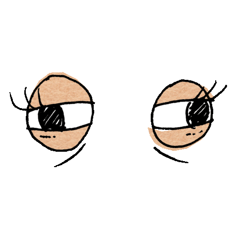 480x480 Tired Eyes Sticker