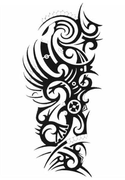 418x600 Elegant Tribal Tattoo Sleeve Tattooforaweek Temporary Tattoos
