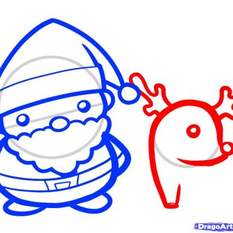 336x336 Easy Drawing Santa Claus Face Christmas Very Sleigh Step