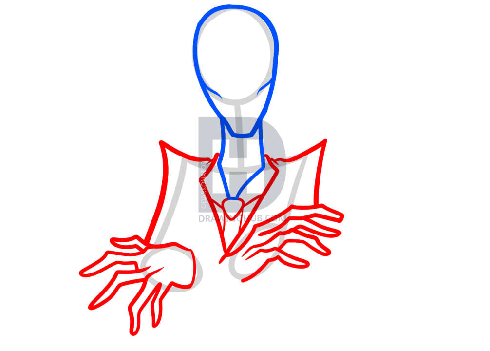 1006x720 How To Draw Slenderman, Slender Man, Step