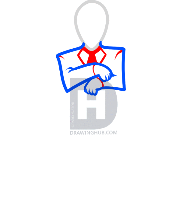 624x720 How To Draw Slenderman Gangnam Style, Step