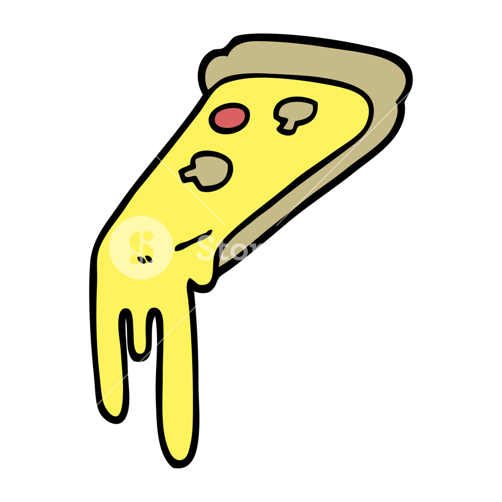 1000x1000 Hand Drawn Doodle Style Cartoon Pizza Slice Royalty Free Stock