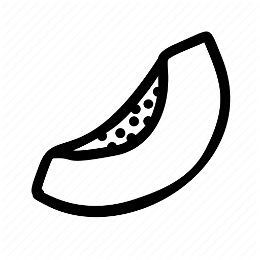 512x512 Cantaloupe, Cantaloupe Slice, Food, Fruit, Hand Drawn, Melon