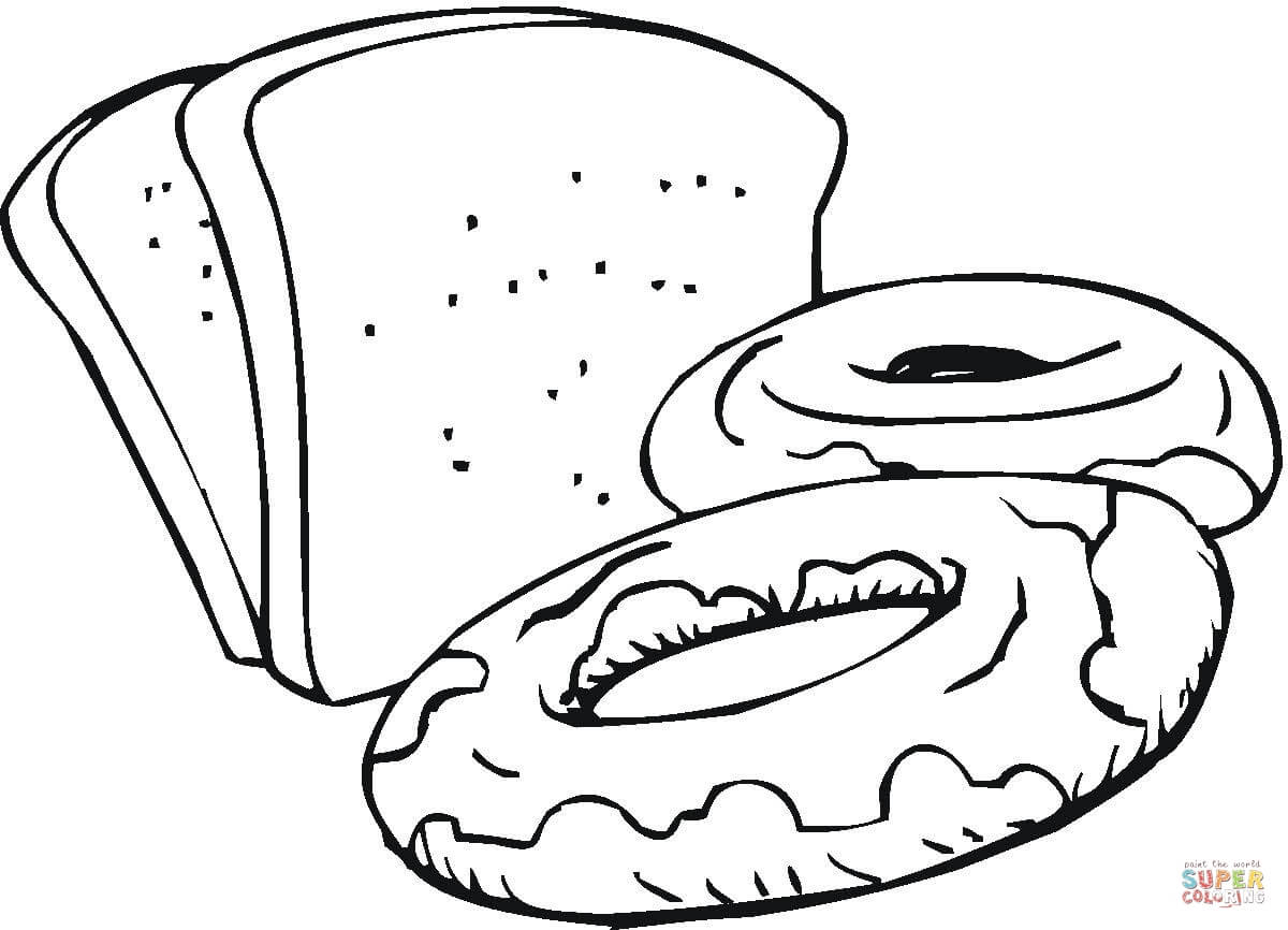 1200x866 Slice Of Bread Coloring Pages