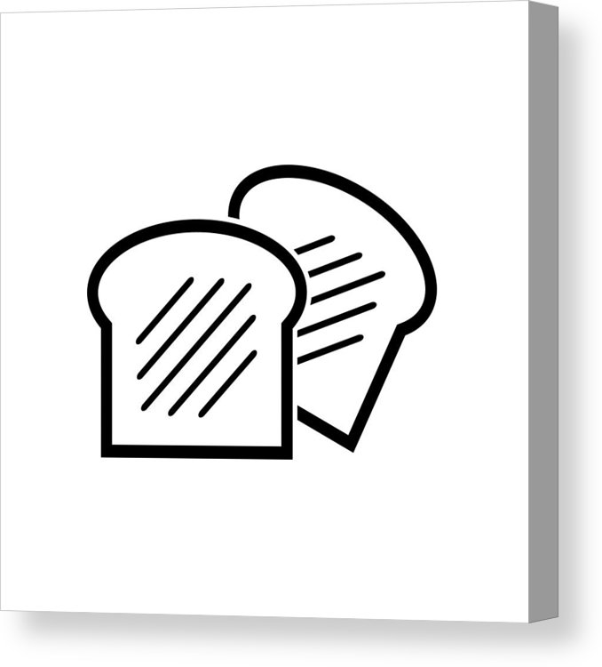 678x750 Toast Crisp Bread Slice Vector Icon Canvas Print Canvas Art