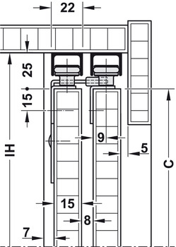 249x350 Sliding Door Fitting, Slido Classic If, Set Online