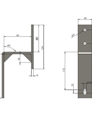 300x387 Wall Mount Bracket For Barn Door Flat Bar Tracks